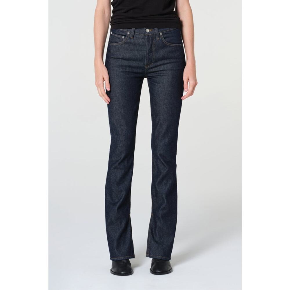 Agolde Ingram Dark Indigo Regenerative Cotton Split Jeans 23 - Picture 2 of 13